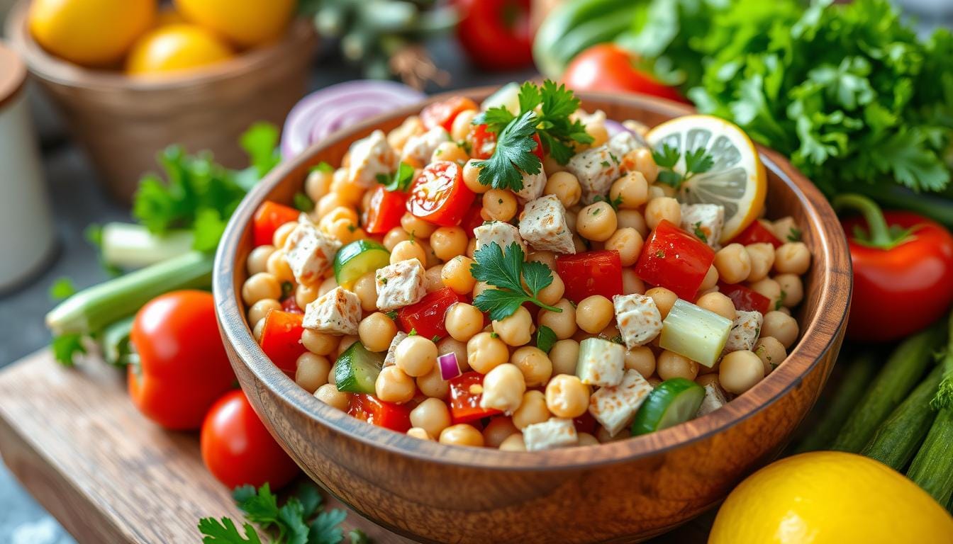 healthy Tuna chickpea salad